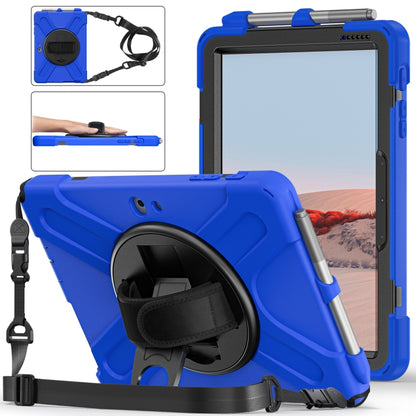 For Microsoft Surface Go 4 / 3 / 2 / 1 Shockproof Colorful Silicone + PC Protective Case with Holder & Shoulder Strap & Hand Strap & Pen Slot(Blue) - Others by buy2fix | Online Shopping UK | buy2fix