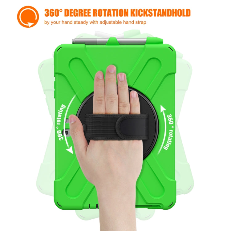 For Microsoft Surface Go 4 / 3 / 2 / 1 Shockproof Colorful Silicone + PC Protective Case with Holder & Shoulder Strap & Hand Strap & Pen Slot(Green) - Others by buy2fix | Online Shopping UK | buy2fix