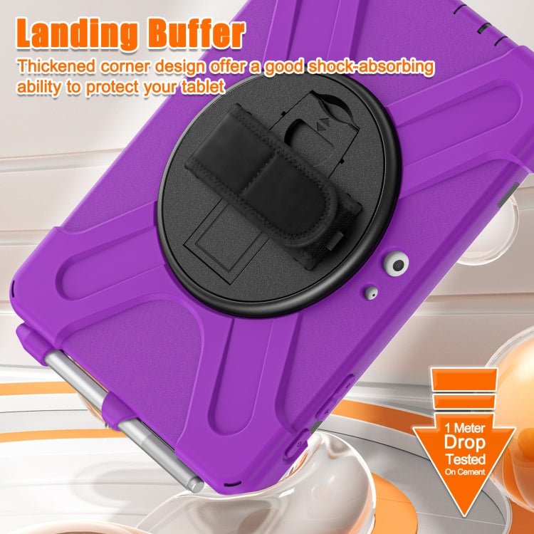 For Microsoft Surface Go 4 / 3 / 2 / 1 Shockproof Colorful Silicone + PC Protective Case with Holder & Shoulder Strap & Hand Strap & Pen Slot(Purple) - Others by buy2fix | Online Shopping UK | buy2fix