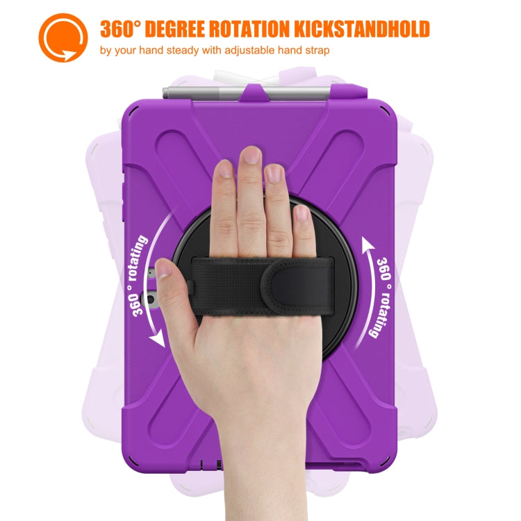 For Microsoft Surface Go 4 / 3 / 2 / 1 Shockproof Colorful Silicone + PC Protective Case with Holder & Shoulder Strap & Hand Strap & Pen Slot(Purple) - Others by buy2fix | Online Shopping UK | buy2fix