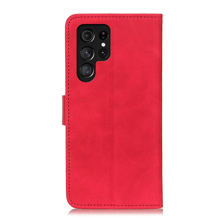 For Samsung Galaxy S25 Ultra 5G KHAZNEH Retro Texture Horizontal Flip Leather Phone Case(Red) - Galaxy S25 Ultra 5G Cases by buy2fix | Online Shopping UK | buy2fix