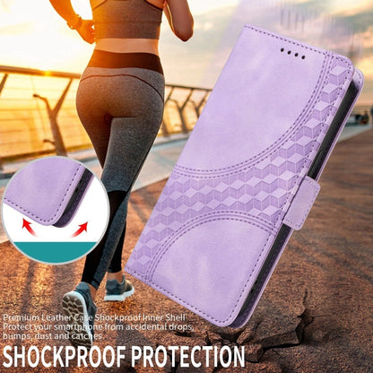 For Redmi K70 / K70 Pro Embossed Rhombus Starry Leather Phone Case(Purple) - K70 Pro Cases by buy2fix | Online Shopping UK | buy2fix