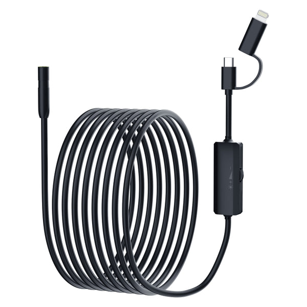 AN112 2 in 1 USB-C / Type-C + 8 Pin Interface 8mm HD Industry Endoscope, Length:1m Soft Tube by buy2fix