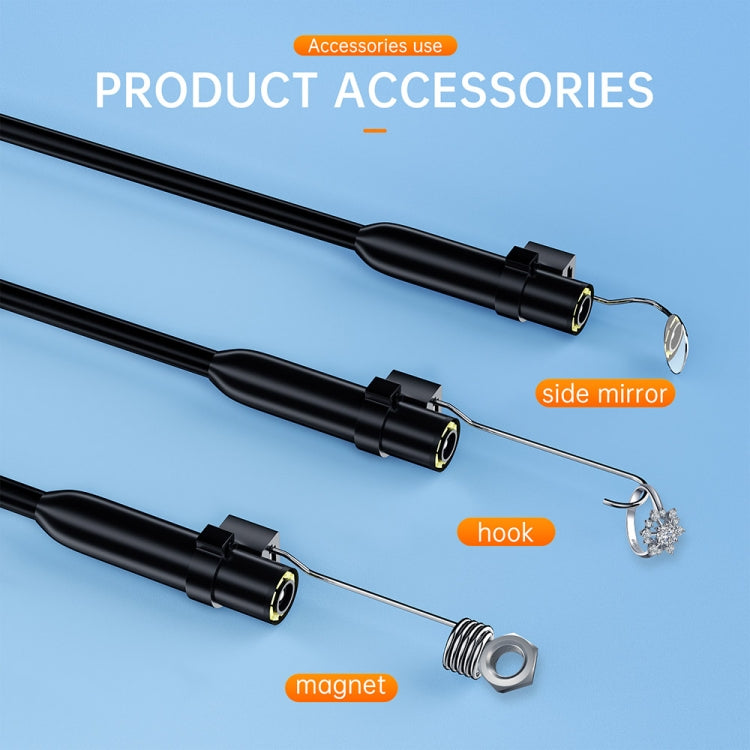 AN112 2 in 1 USB-C / Type-C + 8 Pin Interface 8mm HD Industry Endoscope, Length:1m Hard Tube -  by buy2fix | Online Shopping UK | buy2fix