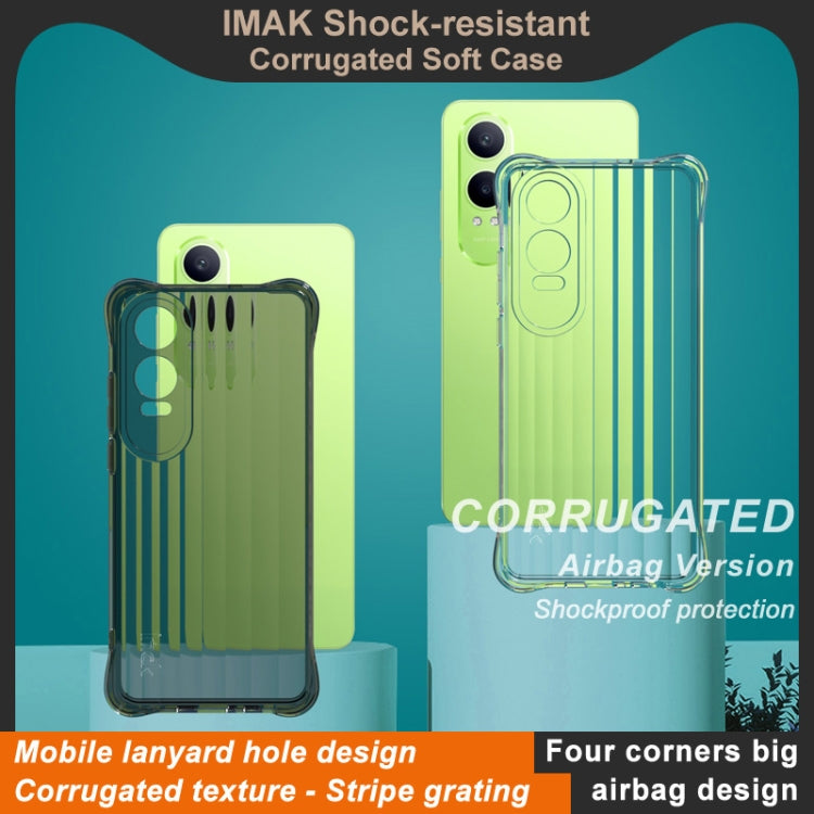 For OPPO K12x 5G IMAK Corrugated Texture Airbag TPU Phone Case(Transparent Black) - OPPO Cases by imak | Online Shopping UK | buy2fix