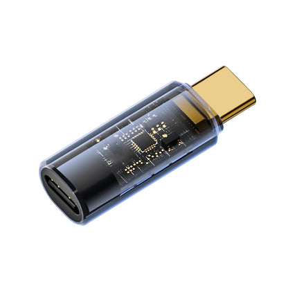 Type-C Male to Type-C Female 240W Full-featured Adapter with Digital Display(Transparent Blue) - OTG Adapter by buy2fix | Online Shopping UK | buy2fix