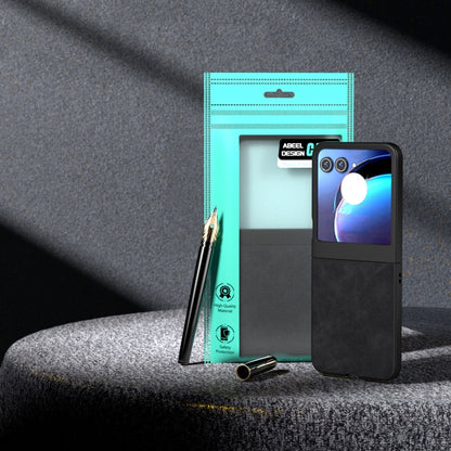 For Motorola Razr 50 PU Leather Frosted Phone Case(Black) by buy2fix