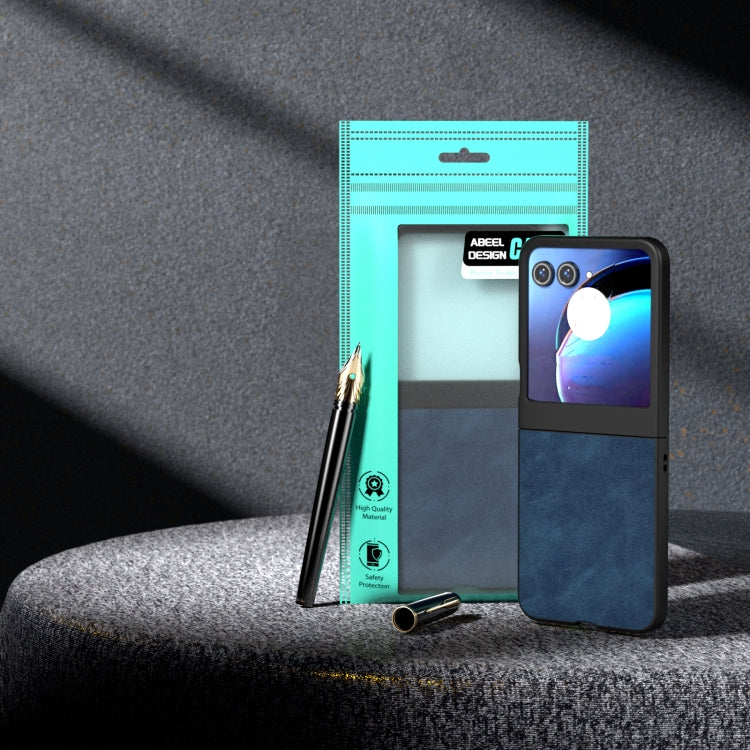 For Motorola Razr 50 PU Leather Frosted Phone Case(Blue) by buy2fix