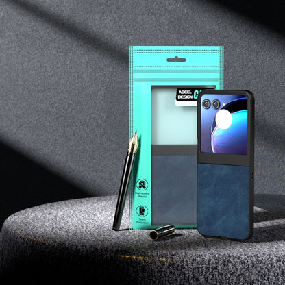 For Motorola Razr 50 PU Leather Frosted Phone Case(Blue) by buy2fix