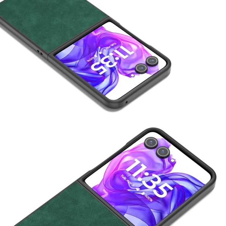 For Motorola Razr 50 Ultra PU Leather Frosted Phone Case(Green) by buy2fix