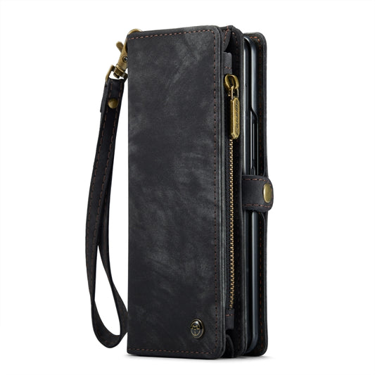 For Samsung Galaxy Z Fold6 5G CaseMe 008 Multifunctional Zipper Wallet Leather Phone Case with Lanyard(Black) by CaseMe