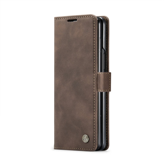 For Samsung Galaxy Z Fold6 5G CaseMe 013 Multifunctional Horizontal Flip Leather Phone Case(Coffee) by CaseMe