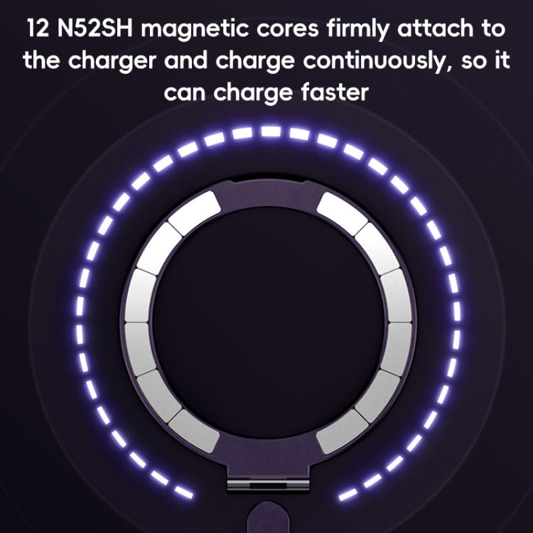 For iPhone 16 Plus MagSafe Airbag Shockproof Frosted Phone Case with Fold Holder(Blue) by buy2fix