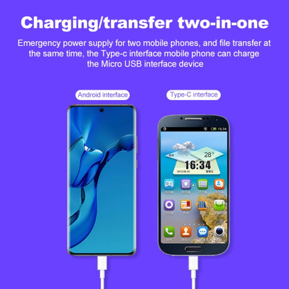 USB-C / Type-C to Micro USB Charging Data Cable, Length: 1m - Multifunctional Cable by buy2fix | Online Shopping UK | buy2fix