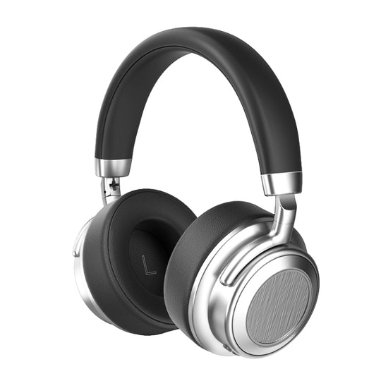 CR-9 Metal Retro Head-mounted Wireless Bluetooth Earphone(Silver Black)