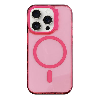 For iPhone 13 Pro Max MagSafe Colorful Wavy Circle PC Hybrid TPU Phone Case(Rose Red) - iPhone 13 Pro Max Cases by buy2fix | Online Shopping UK | buy2fix