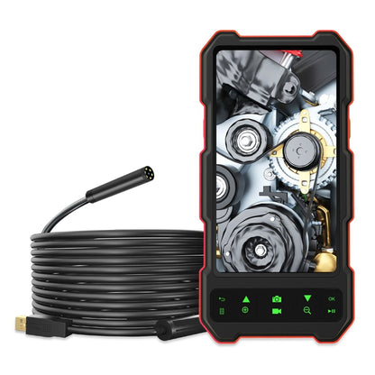 T21 4.5 inch IPS Color Screen 8mm Single Camera Split Hard Cable Industrial Endoscope, Length:2m(Black Red) by buy2fix