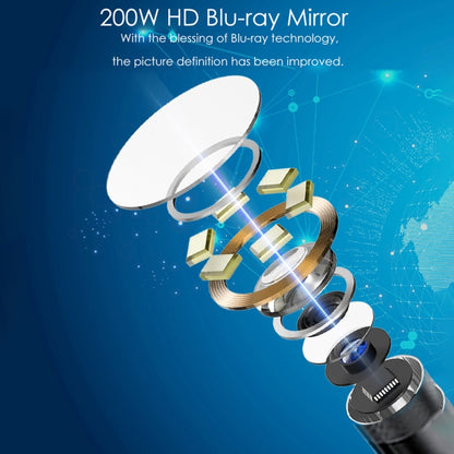 T21 4.5 inch IPS Color Screen 8mm Single Camera Split Hard Cable Industrial Endoscope, Length:2m(Black Red) by buy2fix