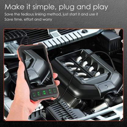 T21 4.5 inch IPS Color Screen 8mm Single Camera Split Hard Cable Industrial Endoscope, Length:2m(Black Red) by buy2fix