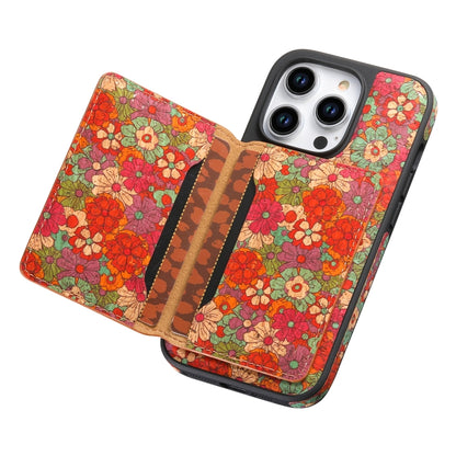 For iPhone 14 Pro MagSafe Detachable Card Slot Holder Phone Case(Red) - iPhone 14 Pro Cases by buy2fix | Online Shopping UK | buy2fix