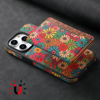 For iPhone 14 Pro Max MagSafe Detachable Card Slot Holder Phone Case(Green) - iPhone 14 Pro Max Cases by buy2fix | Online Shopping UK | buy2fix