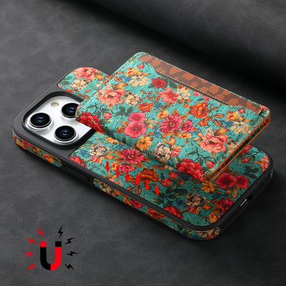 For iPhone 14 Pro Max MagSafe Detachable Card Slot Holder Phone Case(Blue) - iPhone 14 Pro Max Cases by buy2fix | Online Shopping UK | buy2fix