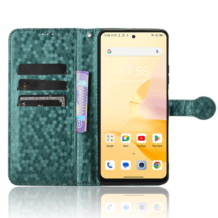 For Blackview Shark 8 Honeycomb Dot Texture Leather Phone Case(Green) - More Brand by buy2fix | Online Shopping UK | buy2fix