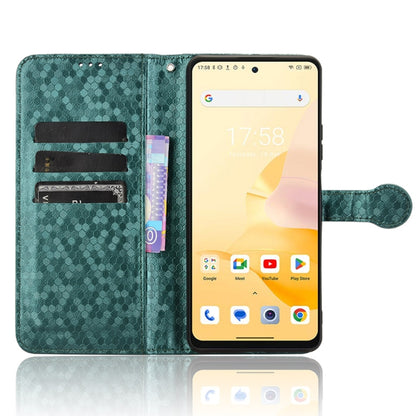 For Blackview Shark 8 Honeycomb Dot Texture Leather Phone Case(Green) - More Brand by buy2fix | Online Shopping UK | buy2fix