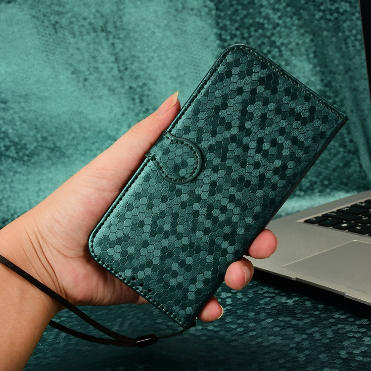 For Blackview Shark 8 Honeycomb Dot Texture Leather Phone Case(Green) - More Brand by buy2fix | Online Shopping UK | buy2fix