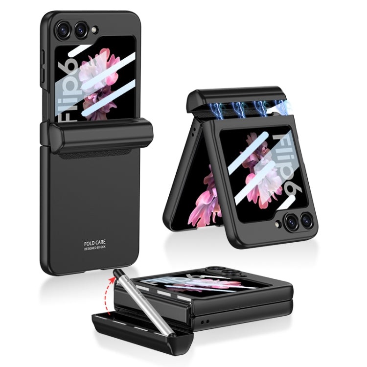 For Samsung Galaxy Z Flip6 GKK Integrated Magnetic Full Coverage Flip Phone Case with Pen Box+Pen(Black) - Galaxy Z Flip6 5G Cases by GKK | Online Shopping UK | buy2fix