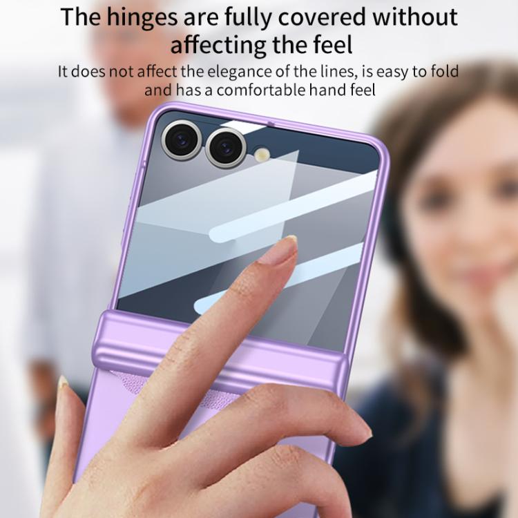 For Samsung Galaxy Z Flip7 5G GKK Integrated Magnetic Full Coverage Flip Phone Case with Pen Box+Pen(Purple) - Galaxy Z Flip7 5G Cases by GKK | Online Shopping UK | buy2fix