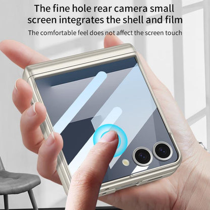 For Samsung Galaxy Z Flip7 5G GKK Integrated Magnetic Full Coverage Flip Phone Case with Pen Box+Pen(Silver) - Galaxy Z Flip7 5G Cases by GKK | Online Shopping UK | buy2fix