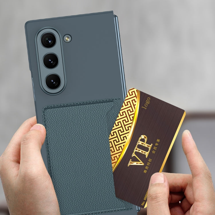 For Samsung Galaxy Z Fold6 GKK Integrated Ultra-thin Card Slots Phone Case(Carbon Fiber Texture) by GKK