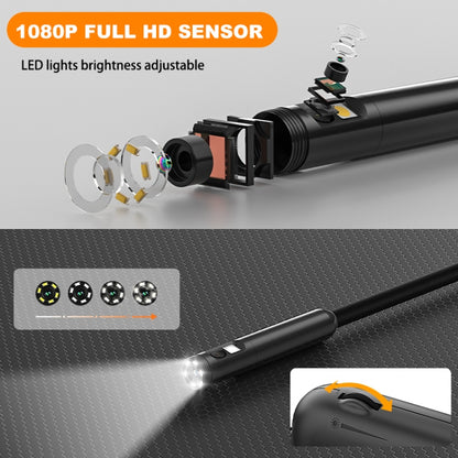 Y15 7.9mm Triple Camera WiFi Connected Hard Cable HD Industrial Endoscope, Length:5m(Black) -  by buy2fix | Online Shopping UK | buy2fix