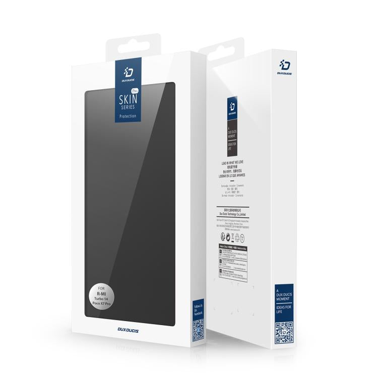 For Redmi Turbo 4 DUX DUCIS Skin Pro Series Flip Leather Phone Case(Black) - Xiaomi Cases by DUX DUCIS | Online Shopping UK | buy2fix