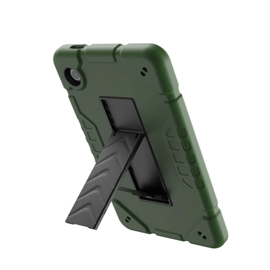 For Samsung Galaxy Tab A9+ Armor Holder Silicone Hybrid PC Tablet Case(Army Green Black) - Galaxy Tab A9+ by buy2fix | Online Shopping UK | buy2fix
