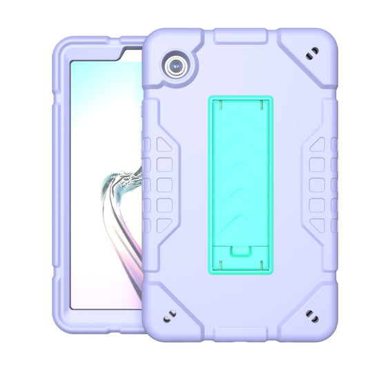 For Samsung Galaxy Tab A9+ Armor Holder Silicone Hybrid PC Tablet Case(Purple Mint Green) - Galaxy Tab A9+ by buy2fix | Online Shopping UK | buy2fix