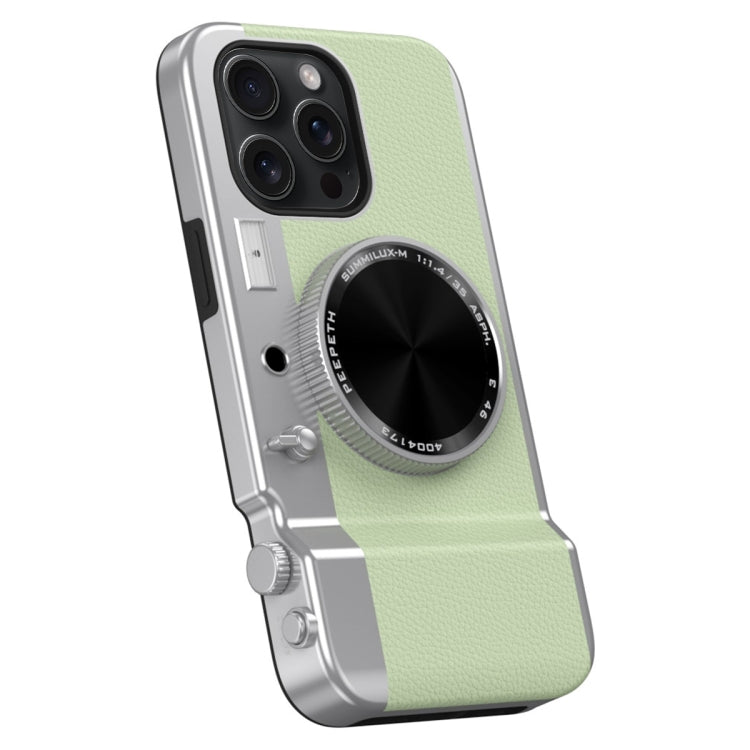 For iPhone 14 Pro Max 3D Retro Bluetooth Camera Magsafe Mirror Phone Case(Light Green) - iPhone 14 Pro Max Cases by buy2fix | Online Shopping UK | buy2fix