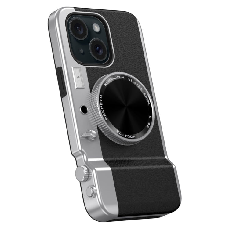 For iPhone 13 3D Retro Bluetooth Camera Magsafe Mirror Phone Case(Black) - iPhone 13 Cases by buy2fix | Online Shopping UK | buy2fix
