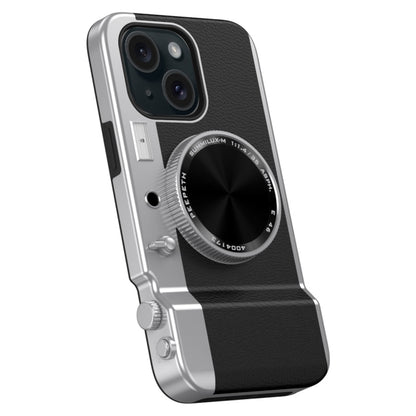 For iPhone 13 3D Retro Bluetooth Camera Magsafe Mirror Phone Case(Black) - iPhone 13 Cases by buy2fix | Online Shopping UK | buy2fix