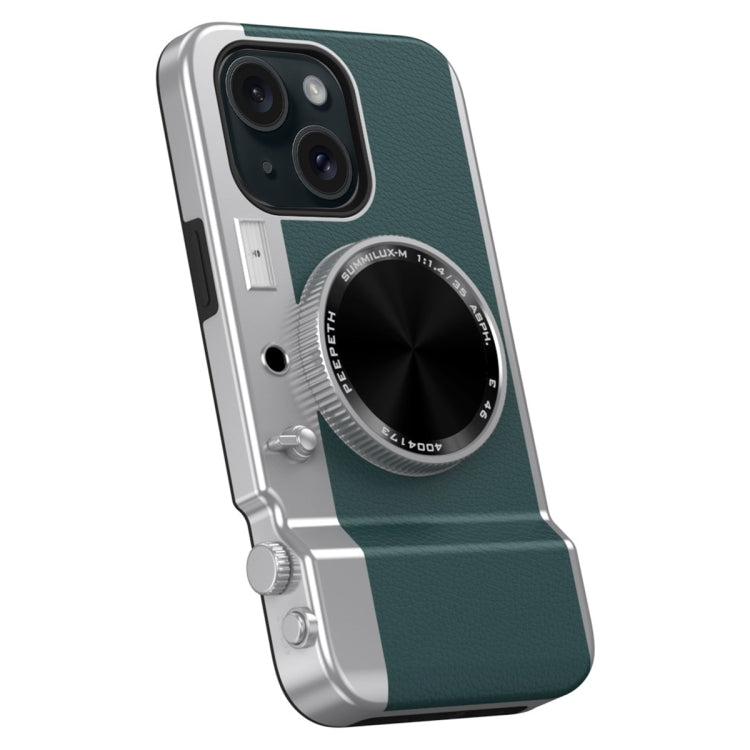 For iPhone 13 3D Retro Bluetooth Camera Magsafe Mirror Phone Case(Dark Green) - iPhone 13 Cases by buy2fix | Online Shopping UK | buy2fix