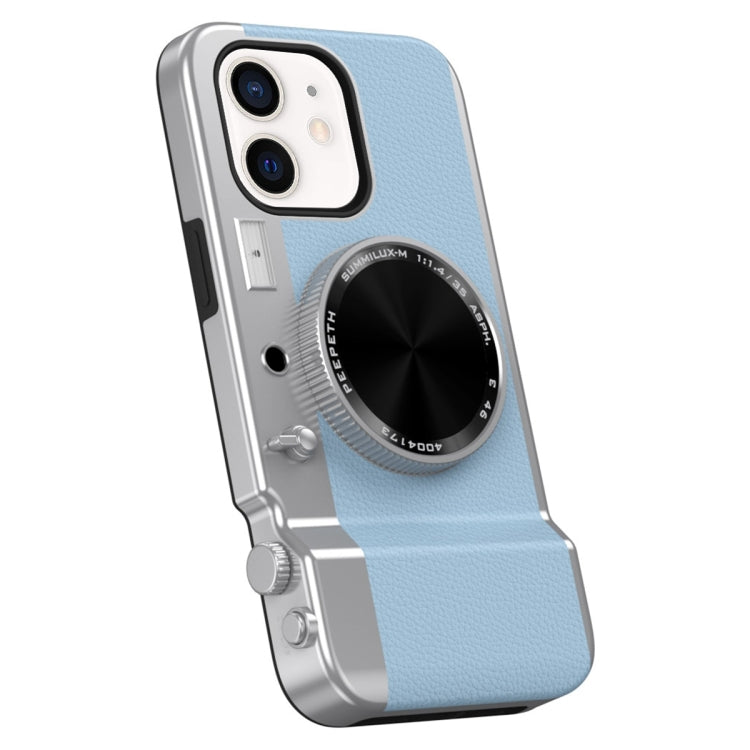 For iPhone 11 3D Retro Bluetooth Camera Magsafe Mirror Phone Case(Light Blue) - iPhone 11 Cases by buy2fix | Online Shopping UK | buy2fix