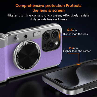 For iPhone 14 Pro Max 3D Retro Bluetooth Camera Magsafe Mirror Phone Case(White) - iPhone 14 Pro Max Cases by buy2fix | Online Shopping UK | buy2fix