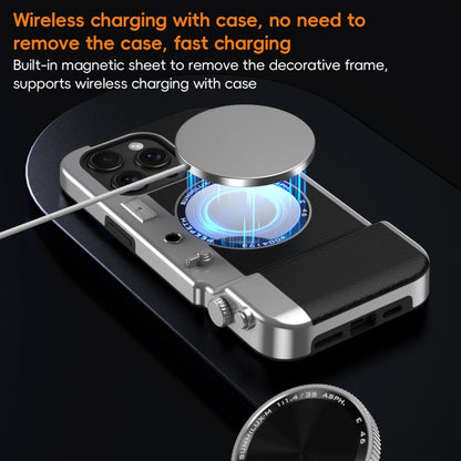 For iPhone 12 Pro 3D Retro Bluetooth Camera Magsafe Mirror Phone Case(Purple Blue) - iPhone 12 / 12 Pro Cases by buy2fix | Online Shopping UK | buy2fix