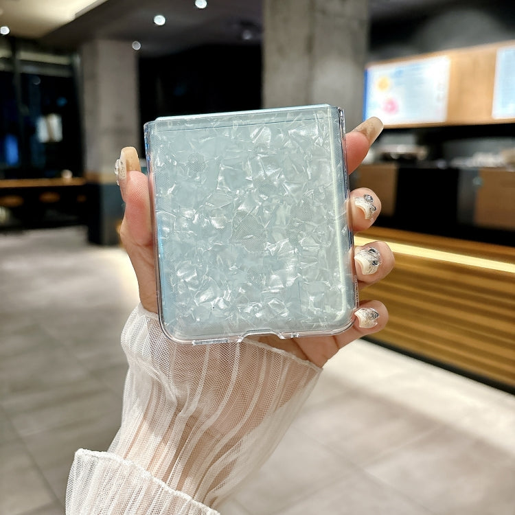 For Motorola Razr 40 Ultra Pearlescent Shell Texture Phone Case(Beige) by buy2fix