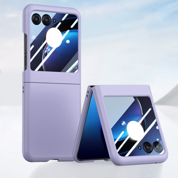 For Motorola Razr 50 Integrated PC Skin Feel Shockproof Phone Case(Purple) by buy2fix