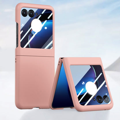 For Motorola Razr 50 Integrated PC Skin Feel Shockproof Phone Case(Pink) by buy2fix