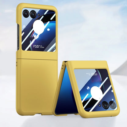 For Motorola Razr 40 Ultra Integrated PC Skin Feel Shockproof Phone Case(Lemon Yellow) by buy2fix
