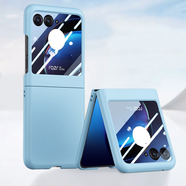 For Motorola Razr 40 Ultra Integrated PC Skin Feel Shockproof Phone Case(Sky Blue) by buy2fix