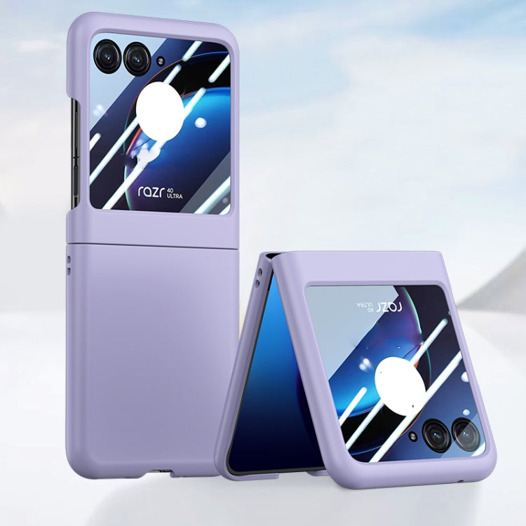 For Motorola Razr 40 Ultra Integrated PC Skin Feel Shockproof Phone Case(Purple) by buy2fix